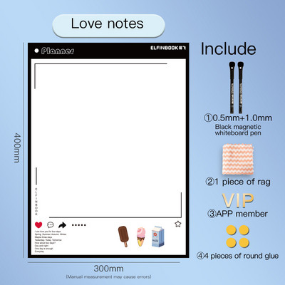 Elfin könyv újrafelhasználható mágneses puha tábla hűtőszekrény matricák letörölhető cetlik Üzenőtábla Oktató gyakorlat konyhai tábla