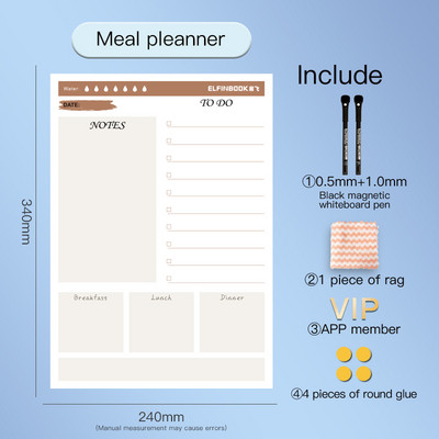 Elfin könyv újrafelhasználható mágneses puha tábla hűtőszekrény matricák letörölhető cetlik Üzenőtábla Oktató gyakorlat konyhai tábla