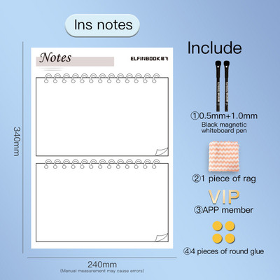 Elfin könyv újrafelhasználható mágneses puha tábla hűtőszekrény matricák letörölhető cetlik Üzenőtábla Oktató gyakorlat konyhai tábla