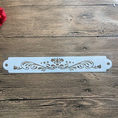 32,3 * 8 cm DIY Muster õõnes šabloon Šabloonid kook küpsetussuhkru pulbersõel vorm grafiti joonistusplaadid Šabloonid külalisteraamatu