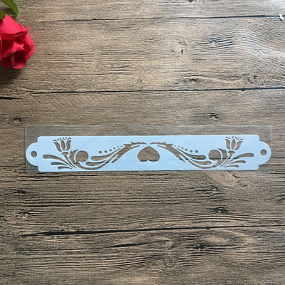 32,3 * 8 cm DIY Muster õõnes šabloon Šabloonid kook küpsetussuhkru pulbersõel vorm grafiti joonistusplaadid Šabloonid külalisteraamatu