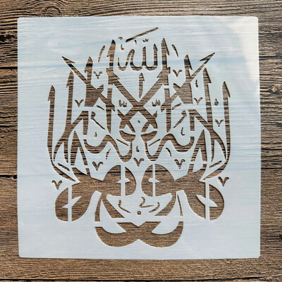 20 *20 cm Arab iszlám DIY mandala forma sablonok festéséhez pecsétes fotóalbum dombornyomott papírkártya fára, szövetre, falra
