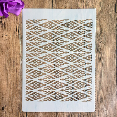 A4 29 *21cm DIY Stencils Falfestmény Scrapbook Színező Dombornyomó Album Dekoratív Papír Kártyasablon, Fali Mandala levél