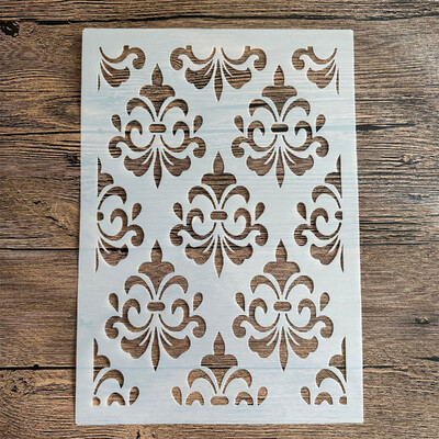 A4 29 *21cm DIY Stencils Falfestmény Scrapbook Színező Dombornyomó Album Dekoratív Papír Kártyasablon, Fali Mandala levél
