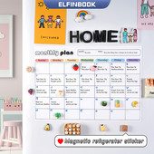 Mágneses naptár a hűtőhöz Havi heti tervező Naptár táblázat Száraz törlés tábla Hűtőmatrica Üzenőfal menü