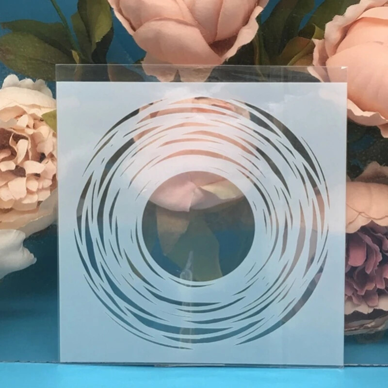 Πρότυπο διακοσμητικής κάρτας άλμπουμ 5" Νέο Vintage ρολόι DIY Layering Στένσιλ ζωγραφικής τοίχου