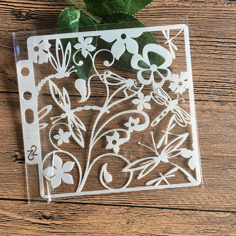 13*13 cm DIY sablonok Festmény Scrapbook Színező Dombornyomó Album Dekoratív Papír Kártyasablon