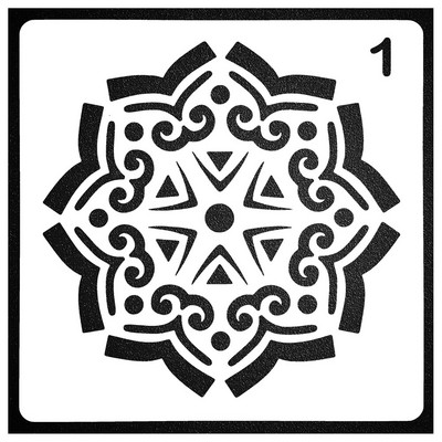 Üreges kerek mandala segédsablonok falfestéshez Scrapbooking bélyegalbum dekor dombornyomott papír kártya sablon