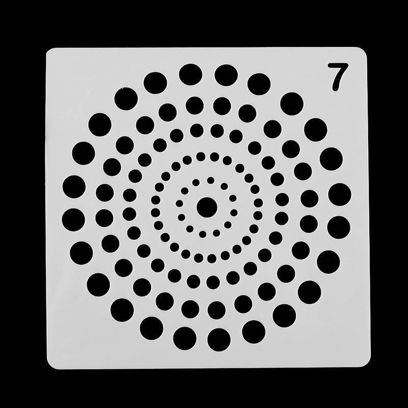 Üreges kerek mandala segédsablonok falfestéshez Scrapbooking bélyegalbum dekor dombornyomott papír kártya sablon