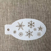 5,3*3 hüvelykes hópehely arcfestő sablonok festéshez Scrapbook színező dombornyomott album dekoratív sablon