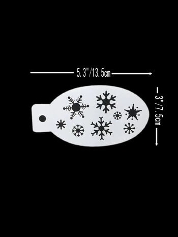 Στένσιλ 5,3*3 ιντσών Snowflake Face Body Paint for Painting Scrapbook Coloring ανάγλυφο διακοσμητικό πρότυπο άλμπουμ