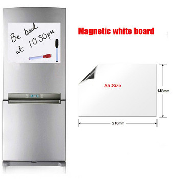 Μαγνητικός πίνακας μεγέθους A5 Ψυγείο Dry Erase White Board Refrigerator Magnet Σημείωση Ευέλικτοι πίνακες μηνυμάτων υπενθύμισης