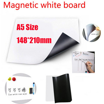 Μαγνητικός πίνακας μεγέθους A5 Ψυγείο Dry Erase White Board Refrigerator Magnet Σημείωση Ευέλικτοι πίνακες μηνυμάτων υπενθύμισης