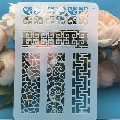 1db 20x14cm téglalap keret Barkácsolás Rétegező Sablonok Falfestés Scrapbook Színező Dombornyomó Album Dekoratív Kártyasablon