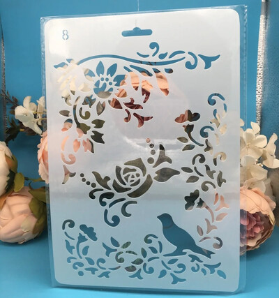 1db 20x14cm téglalap keret Barkácsolás Rétegező Sablonok Falfestés Scrapbook Színező Dombornyomó Album Dekoratív Kártyasablon