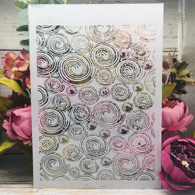 A4-es 29 cm-es Évgyűrű textúra Barkácsolás Rétegező Sablonok Falfestés Scrapbook Színező Dombornyomó Album Díszsablon