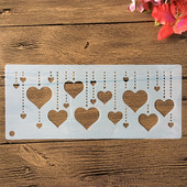 32*10 cm ljubavni privjesci u obliku srca DIY rukotvorine Šablone za slojeve Slikanje Scrapbooking Utiskivanje Album Papirnati predložak kartice