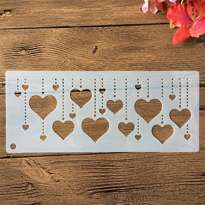32*10 cm ljubavni privjesci u obliku srca DIY rukotvorine Šablone za slojeve Slikanje Scrapbooking Utiskivanje Album Papirnati predložak kartice