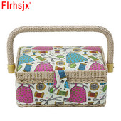 Nova košara za šivanje s priborom za šivanje Alati za šivanje od tkanine Mala mini kutija za pohranu Najbolji dar za majku DIY pribor za šivanje