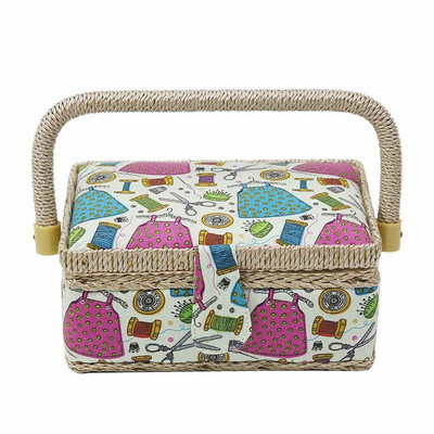 Nova košara za šivanje s priborom za šivanje Alati za šivanje od tkanine Mala mini kutija za pohranu Najbolji dar za majku DIY pribor za šivanje
