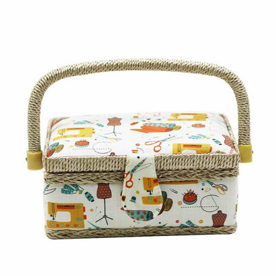 Nova košara za šivanje s priborom za šivanje Alati za šivanje od tkanine Mala mini kutija za pohranu Najbolji dar za majku DIY pribor za šivanje