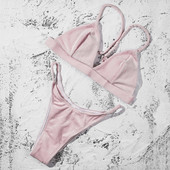 ZTVitality szexi fürdőruhák női bikinik Push Up bikini 2020 új érkezés tömör, párnázott pántokkal, alacsony derékú fürdőruha brazil biquini