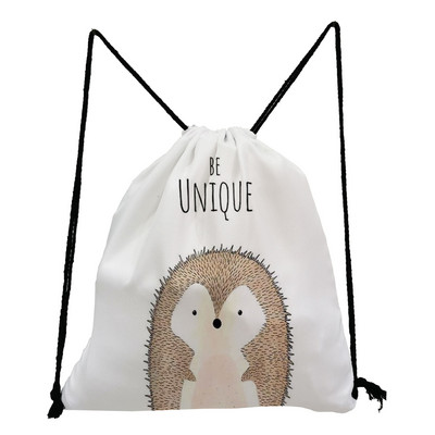 Χαριτωμένο Giraffe Dinosaur Print Τσάντες με κορδόνι Ζώο με μοτίβο Παιδική Εφηβική τσάντα σχολικού βιβλίου για κορίτσια Φορητή γυναικεία τσάντα πλάτης Eco επαναχρησιμοποιήσιμη