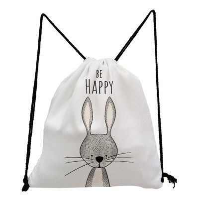 Χαριτωμένο Giraffe Dinosaur Print Τσάντες με κορδόνι Ζώο με μοτίβο Παιδική Εφηβική τσάντα σχολικού βιβλίου για κορίτσια Φορητή γυναικεία τσάντα πλάτης Eco επαναχρησιμοποιήσιμη