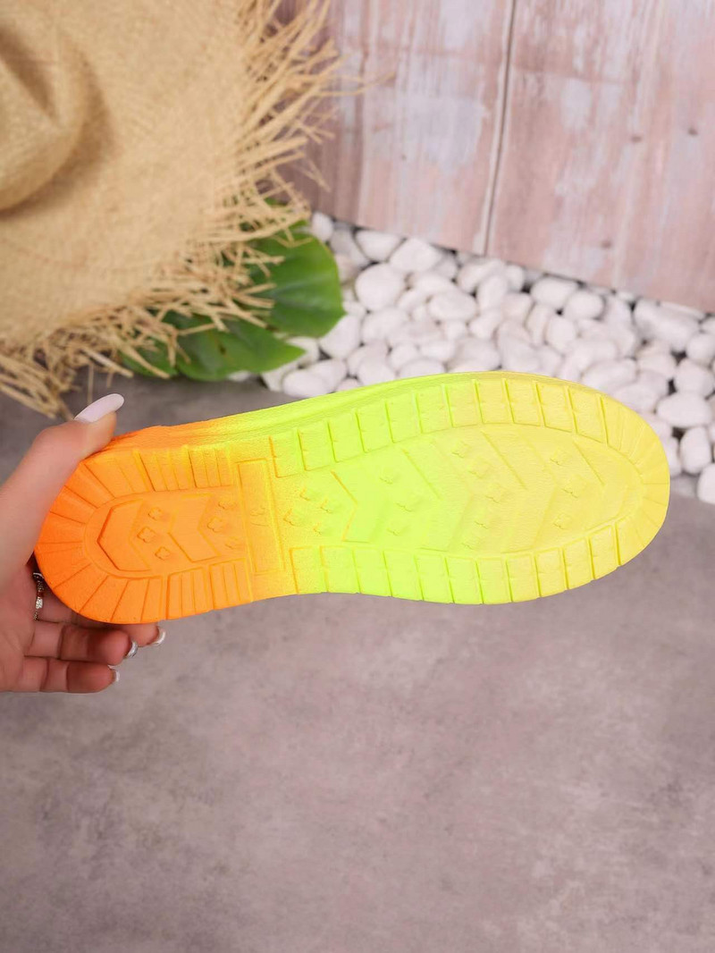 2024-es új etnikai színátmenetes vászoncipők, női őszi alkalmi, lapos cipők, többszínű, fűzős tornacipők 