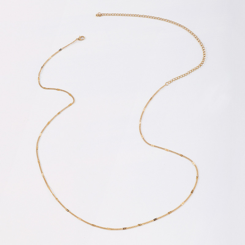 Европейски и американски трансгранични модни бижута еднослойна метална верига дамска верига за кръста модна секси проста верига за тяло на едро