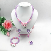 Σετ παιδικά αξεσουάρ μαλλιών χαριτωμένα κοσμήματα κινουμένων σχεδίων 1σετ = 5τμχ αξεσουάρ κοσμήματος κολιέ βραχιόλι φουρκέτα υψηλής ποιότητας