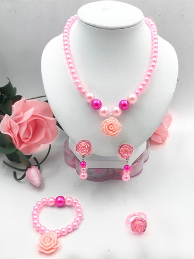 Σετ παιδικά αξεσουάρ μαλλιών χαριτωμένα κοσμήματα κινουμένων σχεδίων 1σετ = 5τμχ αξεσουάρ κοσμήματος κολιέ βραχιόλι φουρκέτα υψηλής ποιότητας