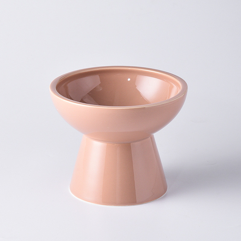 Zdjela za crnu mačku, zdjela za crnu mačku, zdjela za mačju hranu, keramička zdjela za piće za kućne ljubimce, zdjela za rižu, nagnuta zdjela za usta s visokim nogama, štitnik za vrat protiv udarca