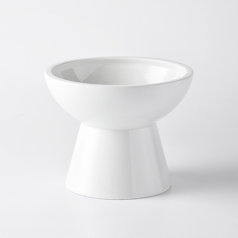 Zdjela za crnu mačku, zdjela za crnu mačku, zdjela za mačju hranu, keramička zdjela za piće za kućne ljubimce, zdjela za rižu, nagnuta zdjela za usta s visokim nogama, štitnik za vrat protiv udarca