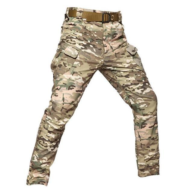 Taktinės kelnės Vyriškos specialiųjų pajėgų kamufliažinės kelnės IX9 Kombinezonai Lauko Kelnės Kelios kišenės Dėvėjimui atsparios IX7 Treniruotės Kelnės Military