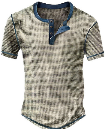 Ανδρικό ανδρικό μπλουζάκι με κοντό μανίκι ψηφιακής εκτύπωσης Cross Border Ανδρικό μπλουζάκι Henry Collar 