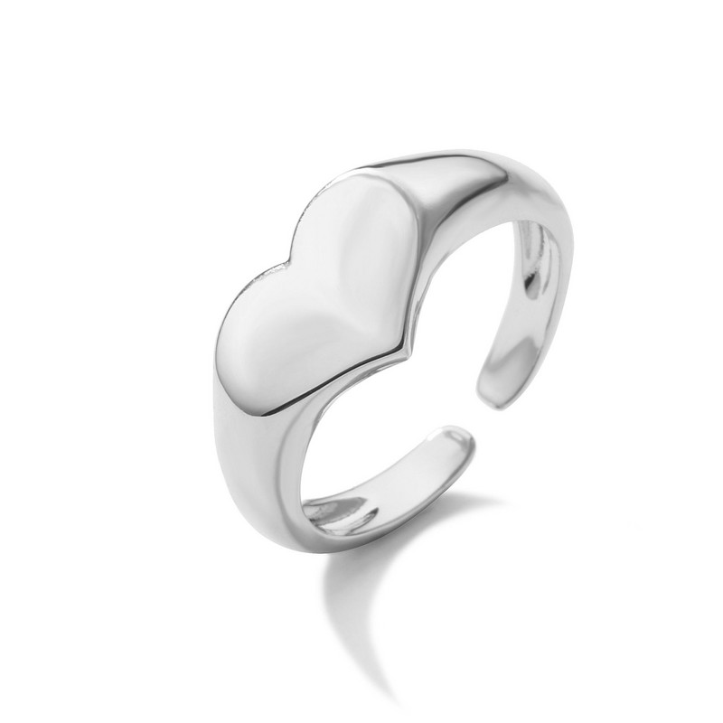 nakit novi mjedeni ljubavni prsten otvoreni podesivi prsten u obliku srca kolekcija ženski prsten