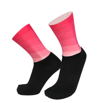 Κάλτσες Gradient Color Αντιολισθητικές κάλτσες σιλικόνης Ποδηλατικές κάλτσες Επαγγελματική ποδηλασία τρέξιμο ορειβασίας αναπνεύσιμες αθλητικές κάλτσες για άνδρες και γυναίκες