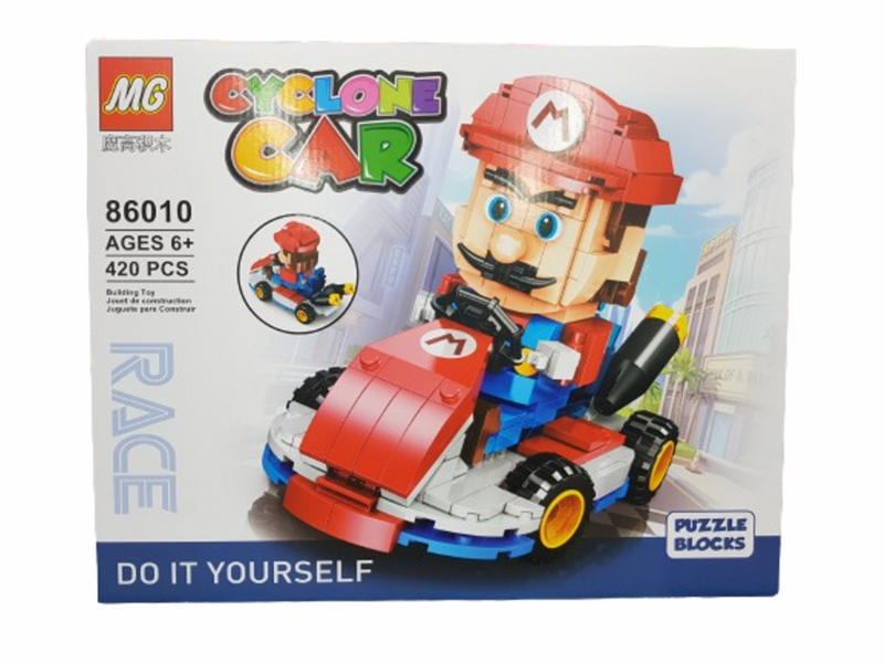 Конструктор Колата на Марио, Пластмасов, Многоцветен, 420 части