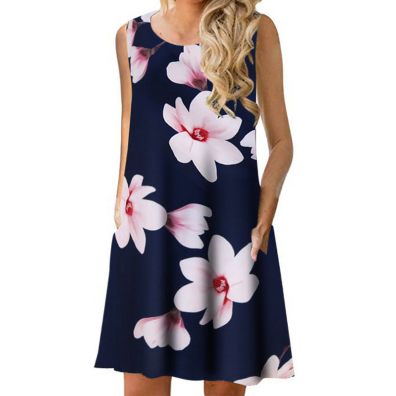 Határon átnyúló tavaszi és nyári új stílusú virágos harisnyatartó nagy lengő női szoknya alkalmi környakú kardigán alkalmi alkalmi ruha