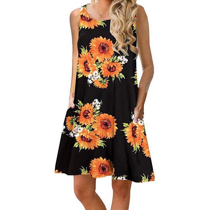 Határon átnyúló tavaszi és nyári új stílusú virágos harisnyatartó nagy lengő női szoknya alkalmi környakú kardigán alkalmi alkalmi ruha