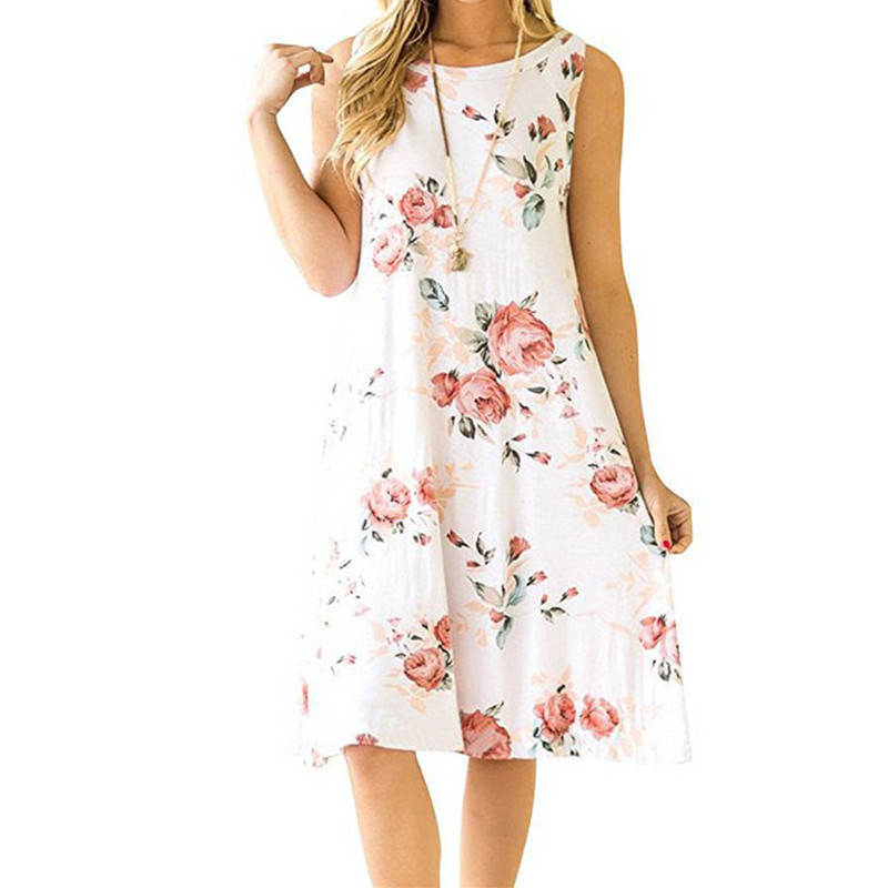 Határon átnyúló tavaszi és nyári új stílusú virágos harisnyatartó nagy lengő női szoknya alkalmi környakú kardigán alkalmi alkalmi ruha