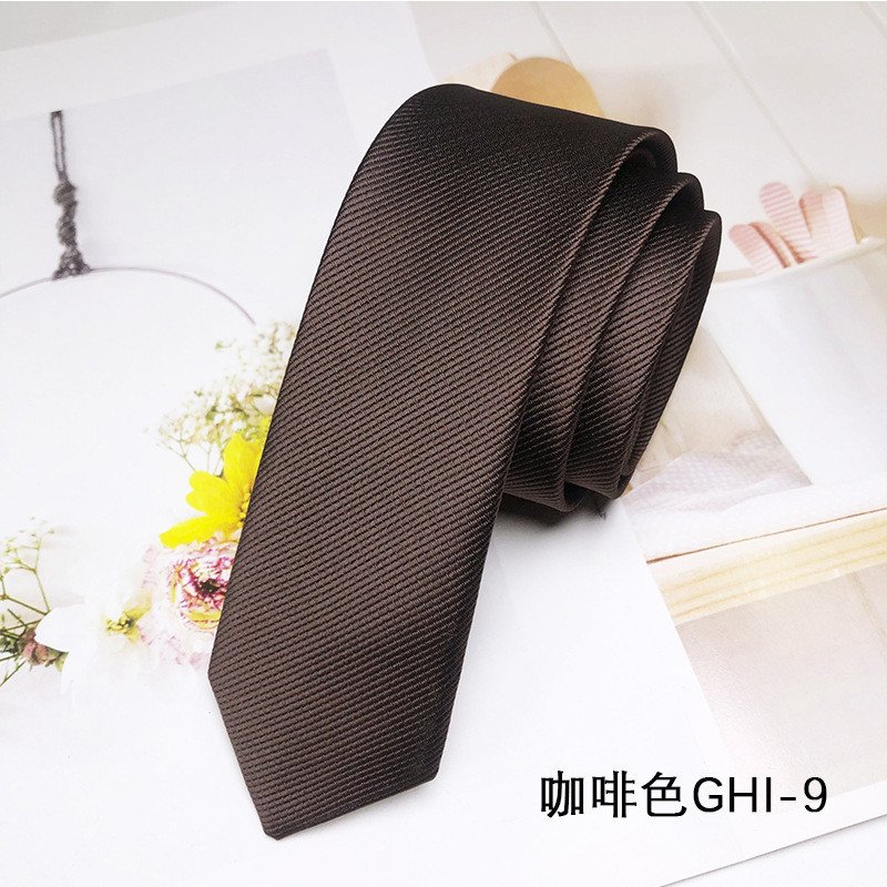 Тясна версия на мъжка и дамска вратовръзка 5 см обагрена с прежда фин кепър Корейски стил Професионално облекло сватбено работно ежедневно лого на производителя