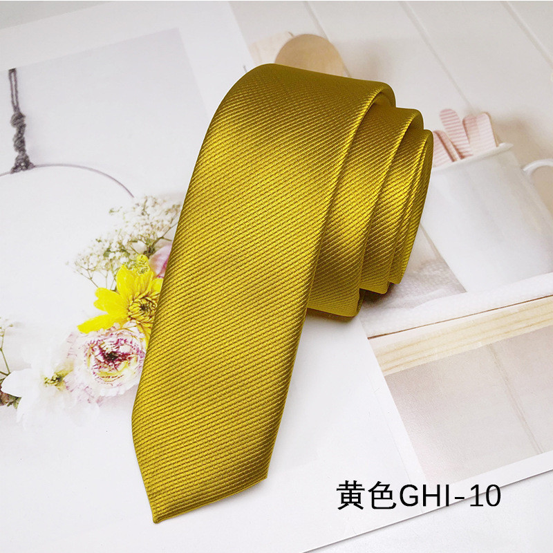 Тясна версия на мъжка и дамска вратовръзка 5 см обагрена с прежда фин кепър Корейски стил Професионално облекло сватбено работно ежедневно лого на производителя