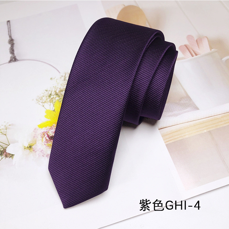 Тясна версия на мъжка и дамска вратовръзка 5 см обагрена с прежда фин кепър Корейски стил Професионално облекло сватбено работно ежедневно лого на производителя