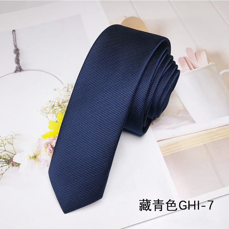 Тясна версия на мъжка и дамска вратовръзка 5 см обагрена с прежда фин кепър Корейски стил Професионално облекло сватбено работно ежедневно лого на производителя