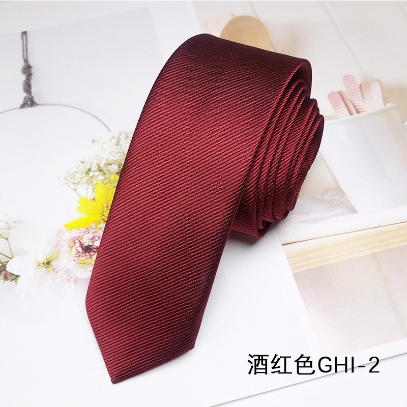 Тясна версия на мъжка и дамска вратовръзка 5 см обагрена с прежда фин кепър Корейски стил Професионално облекло сватбено работно ежедневно лого на производителя
