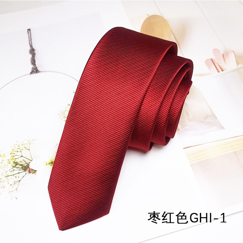 Тясна версия на мъжка и дамска вратовръзка 5 см обагрена с прежда фин кепър Корейски стил Професионално облекло сватбено работно ежедневно лого на производителя