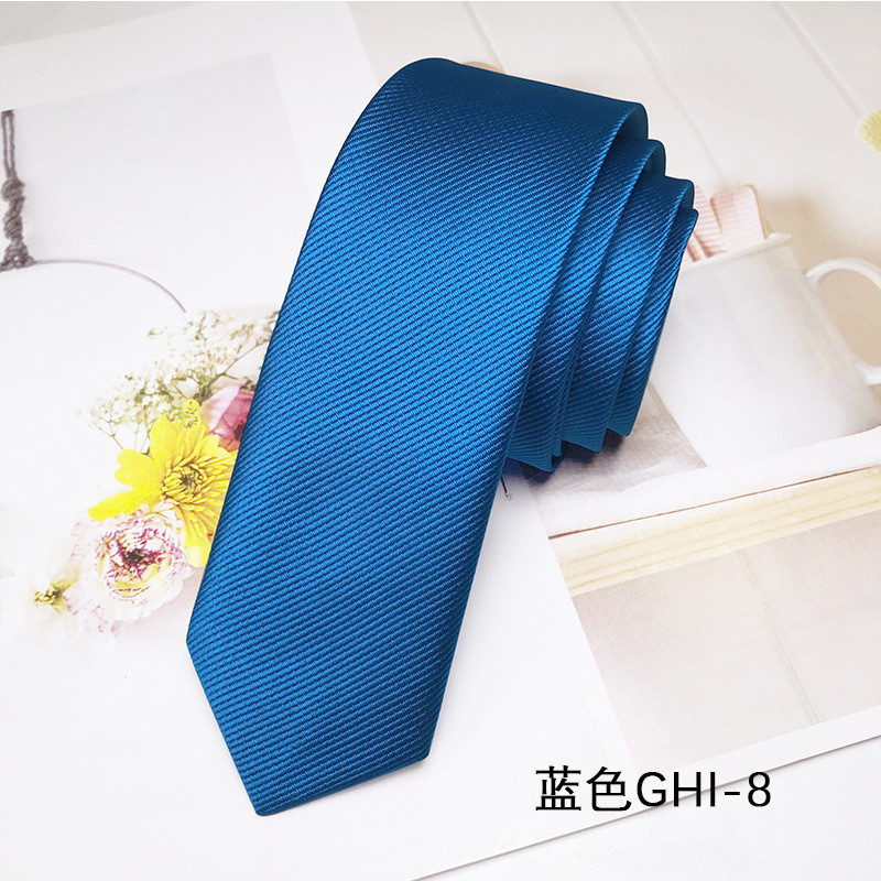 Тясна версия на мъжка и дамска вратовръзка 5 см обагрена с прежда фин кепър Корейски стил Професионално облекло сватбено работно ежедневно лого на производителя