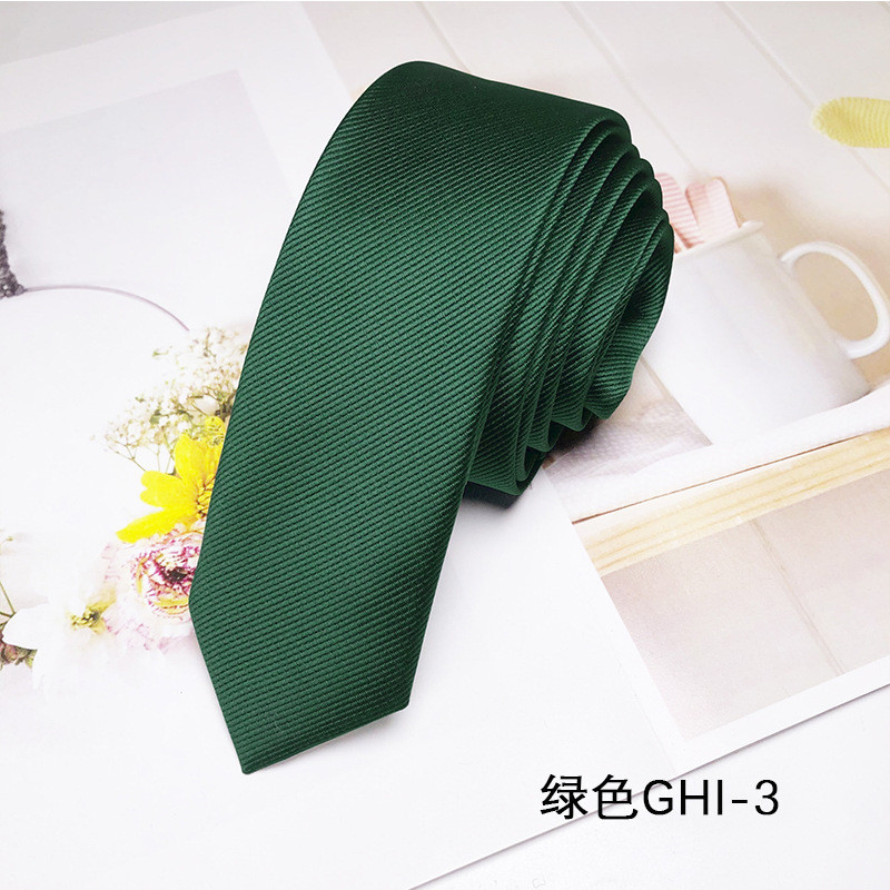 Тясна версия на мъжка и дамска вратовръзка 5 см обагрена с прежда фин кепър Корейски стил Професионално облекло сватбено работно ежедневно лого на производителя